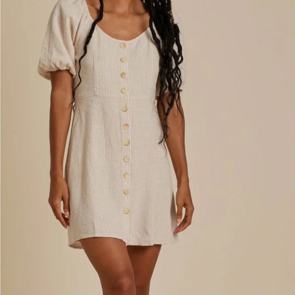 Rylee + Cru Cream Mini Dress